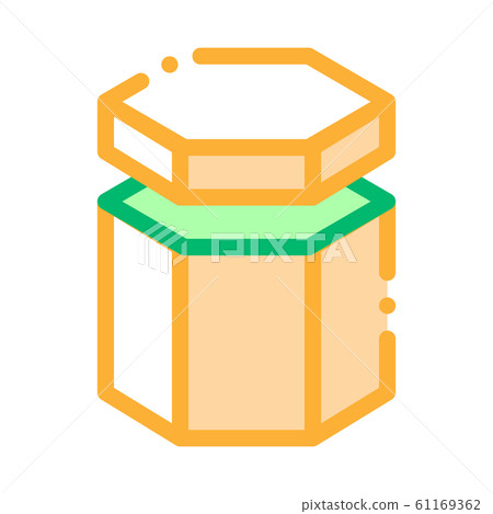 Carton Container In Hexagon Form Packaging Vector Carton Container In Hexagon Form Packaging Vector 61169362