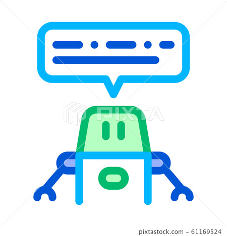 Artificial Intelligence Chat Bot Vector Sign Icon Stock Illustration