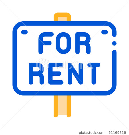Tablet For Real Estate Rent Vector Thin Line Icon Tablet For Real Estate Rent Vector Thin Line Icon 61169816