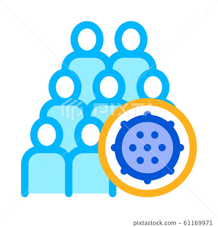 Bacteria Germ And People Vector Thin Line Icon 61169971