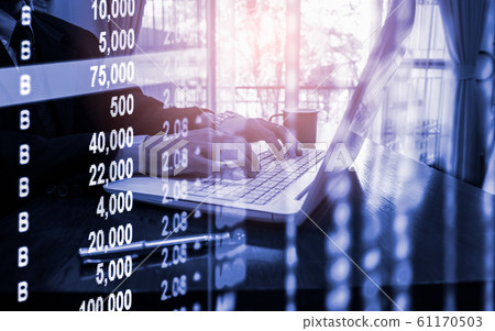 Stock market or forex trading graph and Stock market or forex trading graph and 61170503