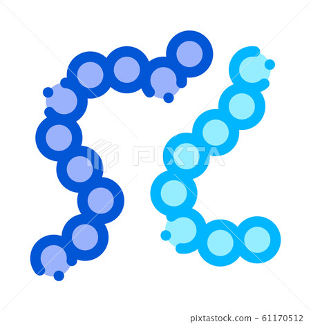 Biology Element Bacteria Vector Thin Line Icon - Stock Illustration ...