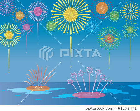 Illustration of summer fireworks - Stock Illustration [61172471] - PIXTA