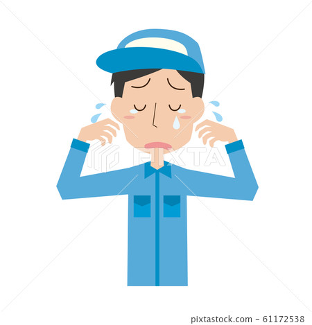 男工人工人上身哭泣情感姿勢 61172538