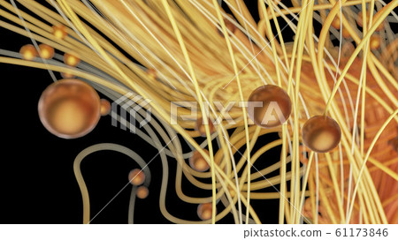 Twisted cosmic lines or strings in the black... - Stock Illustration ...