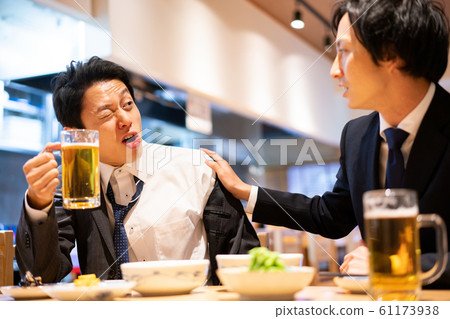 Businessman izakaya get drunk drunk beer Businessman izakaya get drunk drunk beer 61173938