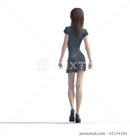 Casual fashion woman posing, perming3DCG illustration material Casual fashion woman posing, perming3DCG illustration material 61174104