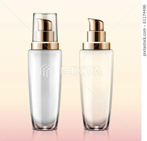 Glass cosmetic lotion pump mockup 61174496