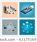 Collection group of technologies isometric. 61175169