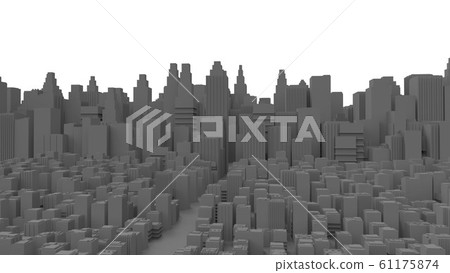 Urban Buildings Urban Image CG 16: 9 - Stock Illustration [61175874 ...