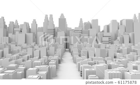 Urban Buildings Urban Image CG 16: 9 - Stock Illustration [61175878 ...