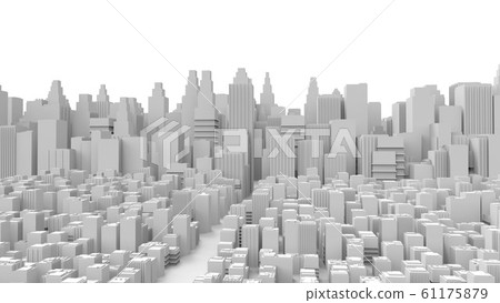 Urban Buildings Urban Image CG 16: 9 - Stock Illustration [61175879 ...