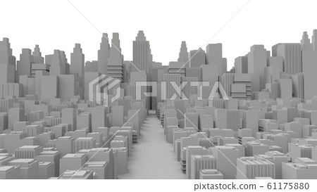 Urban Buildings Urban Image CG 16: 9 - Stock Illustration [61175880 ...