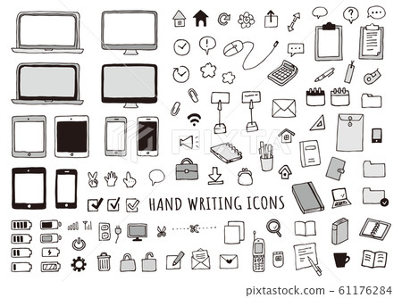 Set of hand drawn wind icons Set of hand drawn wind icons 61176284