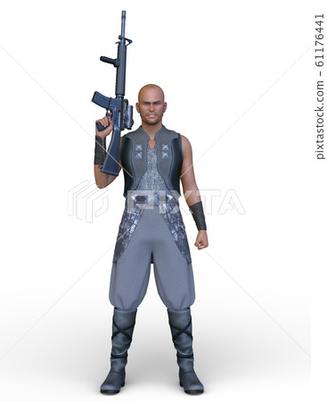 Machine gun and men 61176441