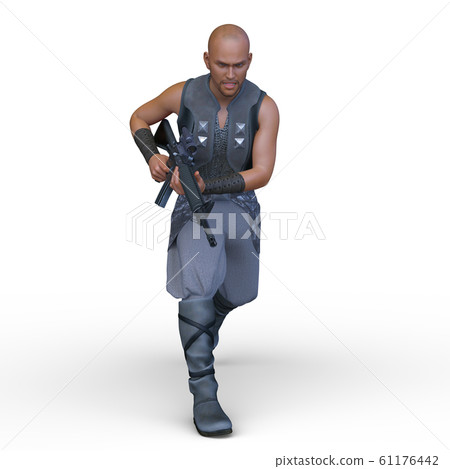 Machine gun and men 61176442