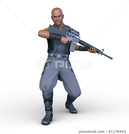 Machine gun and men 61176443