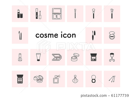 Cosmetics Icons Simple Set Fashionable Cosmetics Icons Simple Set Fashionable 61177739