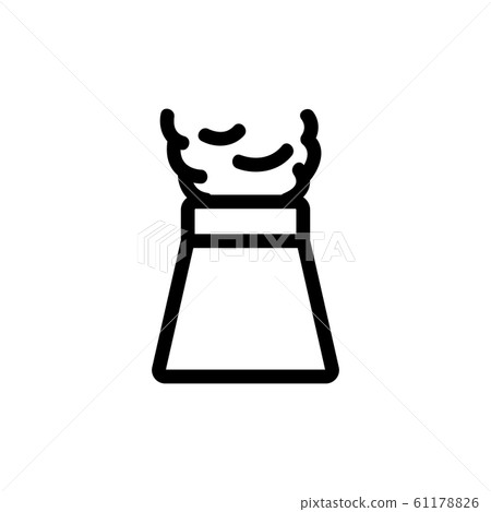 emissions into the atmosphere of the icon vector. Isolated contour symbol illustration emissions into the atmosphere of the icon vector. Isolated contour symbol illustration 61178826