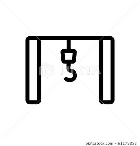 Industrial crane icon vector. Isolated contour symbol illustration 61178858