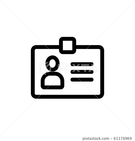 Badge employee icon vector. Isolated contour symbol illustration Badge employee icon vector. Isolated contour symbol illustration 61178969
