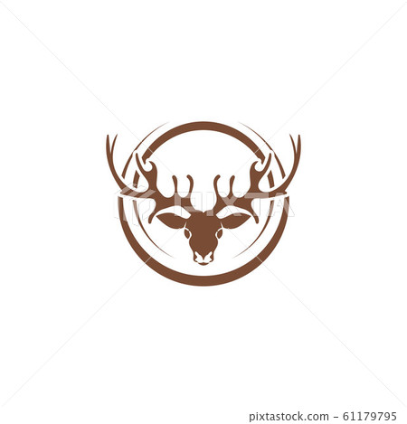 Deer antler ilustration logo vector Deer antler ilustration logo vector 61179795