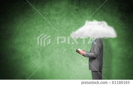 Cloud headed businessman Cloud headed businessman 61180165