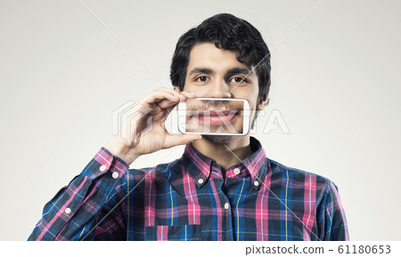 Man with mobile phone 61180653