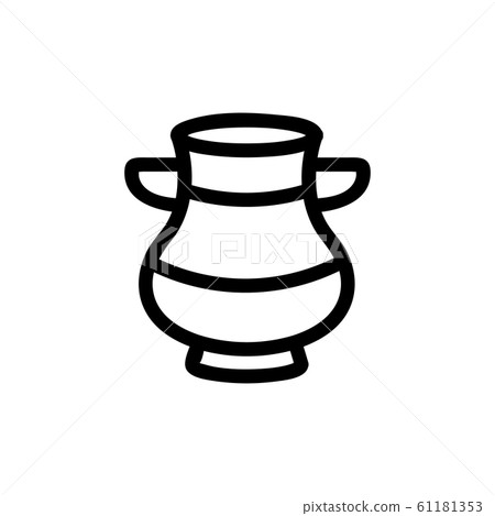 Historic vase icon vector. Isolated contour symbol illustration 61181353