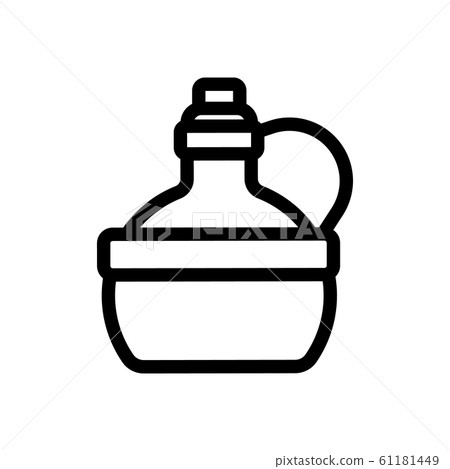 classic wine icon vector. Isolated contour symbol illustration 61181449