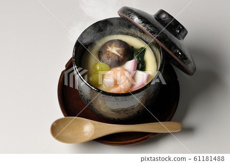 Savory egg custard  61181488