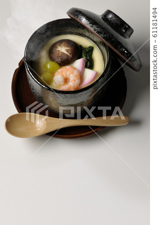 Savory egg custard  61181494