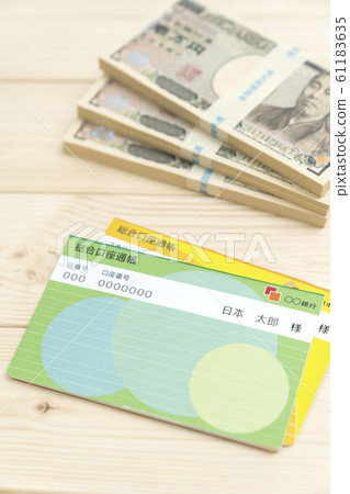Wad and bankbook 61183635