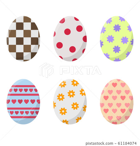 Set of Easter Eggs isolated on white background - Stock Illustration ...