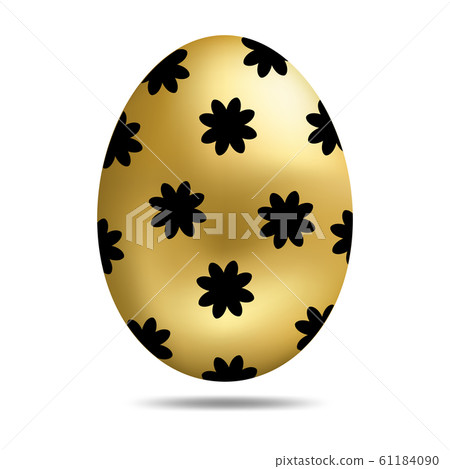 Vector Easter Golden Egg isolated on white 61184090