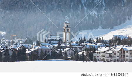 Celerina in the Engadine valley Switzerland 61184355