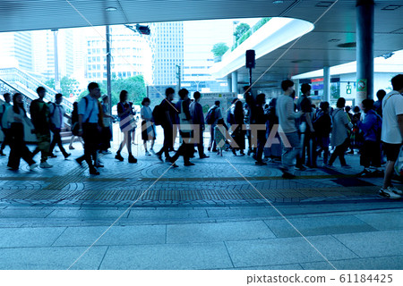 People going and leaving 61184425