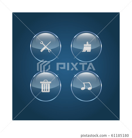 Set of shiny glass web buttons vector image - Stock Illustration ...