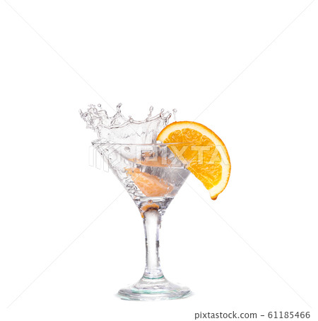 cocktail in a martini glass on a white background cocktail in a martini glass on a white background 61185466