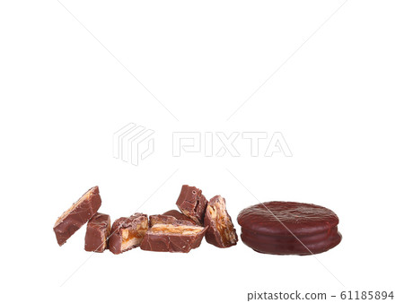 Chocolate bar isolated on a white background 61185894