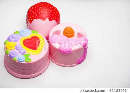 squishy dessert toy white leather background squishy dessert toy white leather background 61185952
