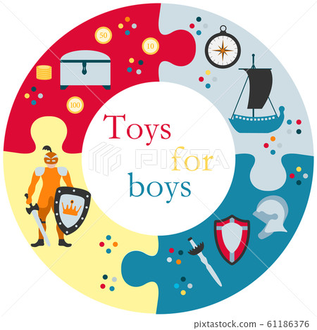 Vector kid toy Happy childhood activity play game Vector kid toy Happy childhood activity play game 61186376