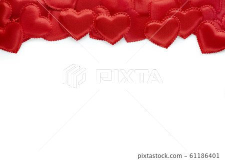 Valentine's Day hearts on a white background. Place for text. Valentine's Day hearts on a white background. Place for text. 61186401