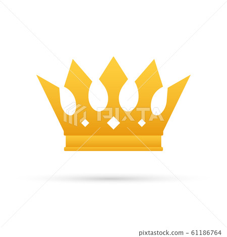 Crown of king isolated on white background. Gold - Stock Illustration ...
