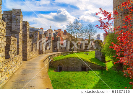 Gravensteen castle inside view in Ghent, Belgium Gravensteen castle inside view in Ghent, Belgium 61187116