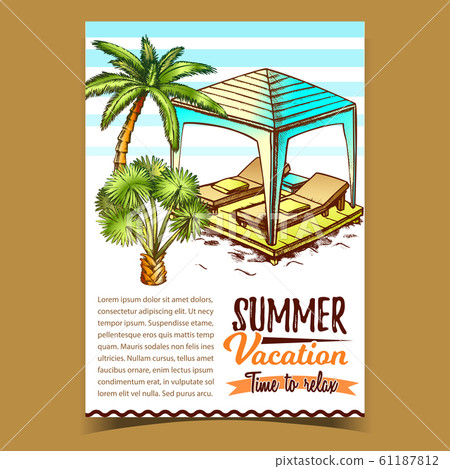Summer Vacation Relax Advertising Banner Vector 61187812