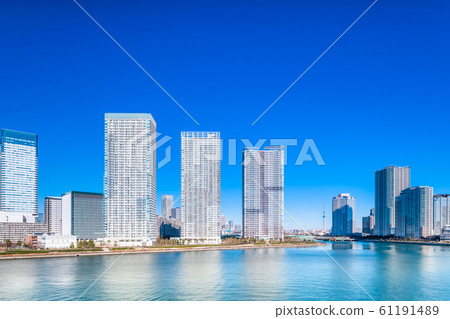 High-rise apartments around Harumi, Tokyo (from Harumi Ohashi) 61191489