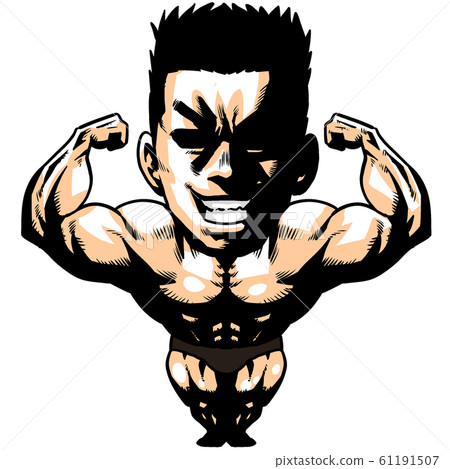 Two heads, sports, japanese national team, dramas, cartoon, muscle, bodybuilding, macho, pose, front, white background, Two heads, sports, japanese national team, dramas, cartoon, muscle, bodybuilding, macho, pose, front, white background, 61191507