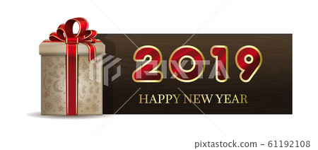 Vector wooden Christmas banner for New Year 2020 Vector wooden Christmas banner for New Year 2020 61192108