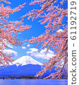 富士山和河口湖的櫻花 61192719